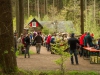 Mittagspause an der Jagdhütte im Hohen Knochen